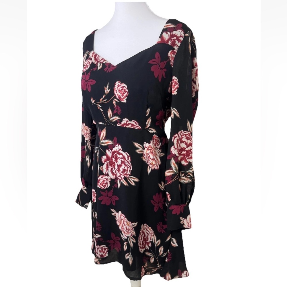 💕NWOT cupcakes & cashmere Black and Pink Floral Dress